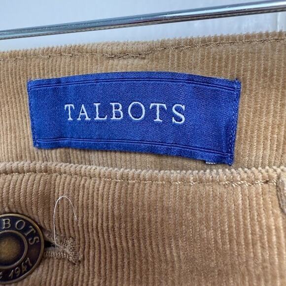 Talbots Brown Corduroy Pants Womens 8P Preppy Straight Leg Mid Rise Stretch - Picture 3 of 9